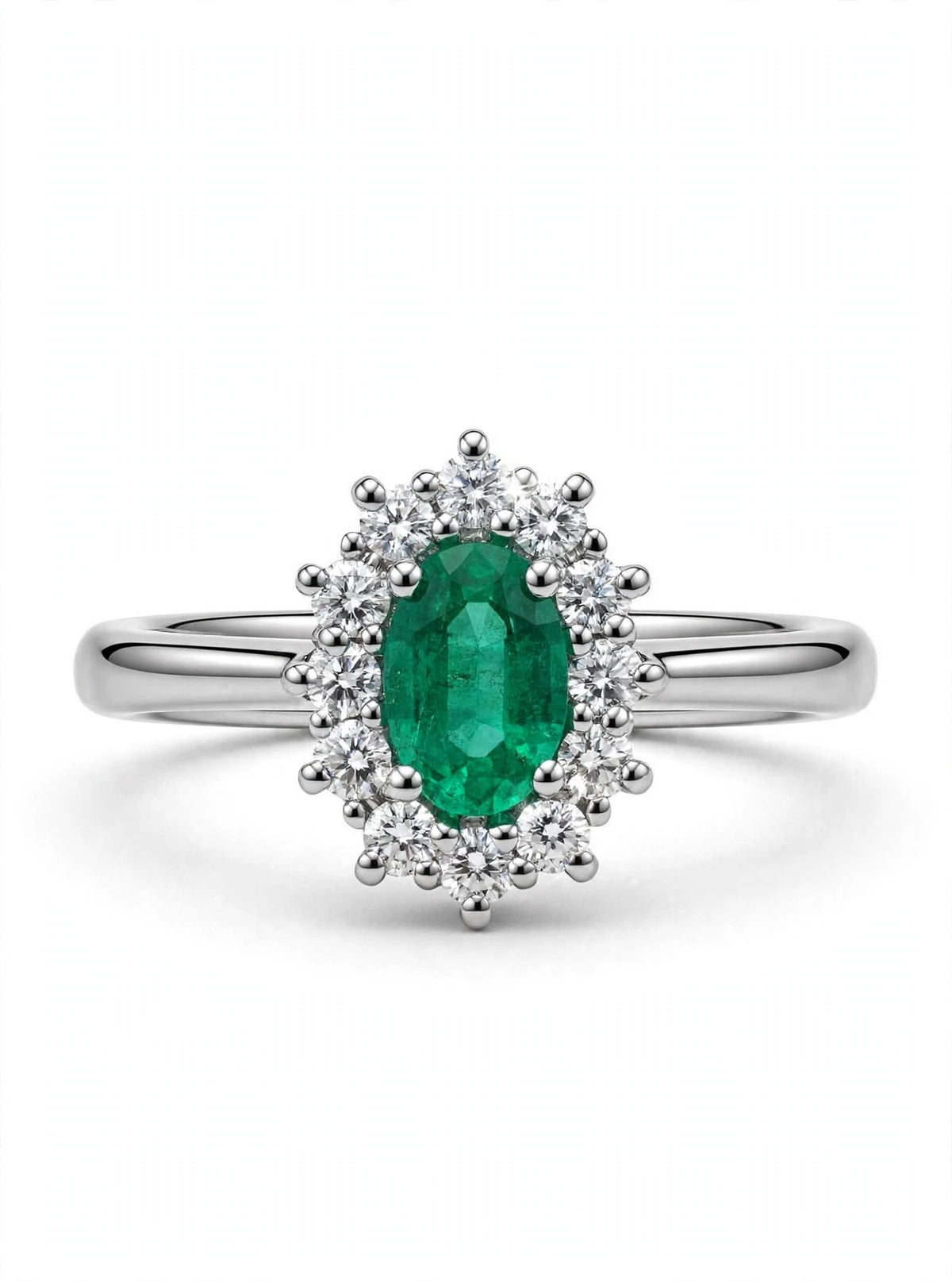 ANELLO CON SMERALDO E BRILLANTI DAVITE DELUCCHI AA 031655 SM