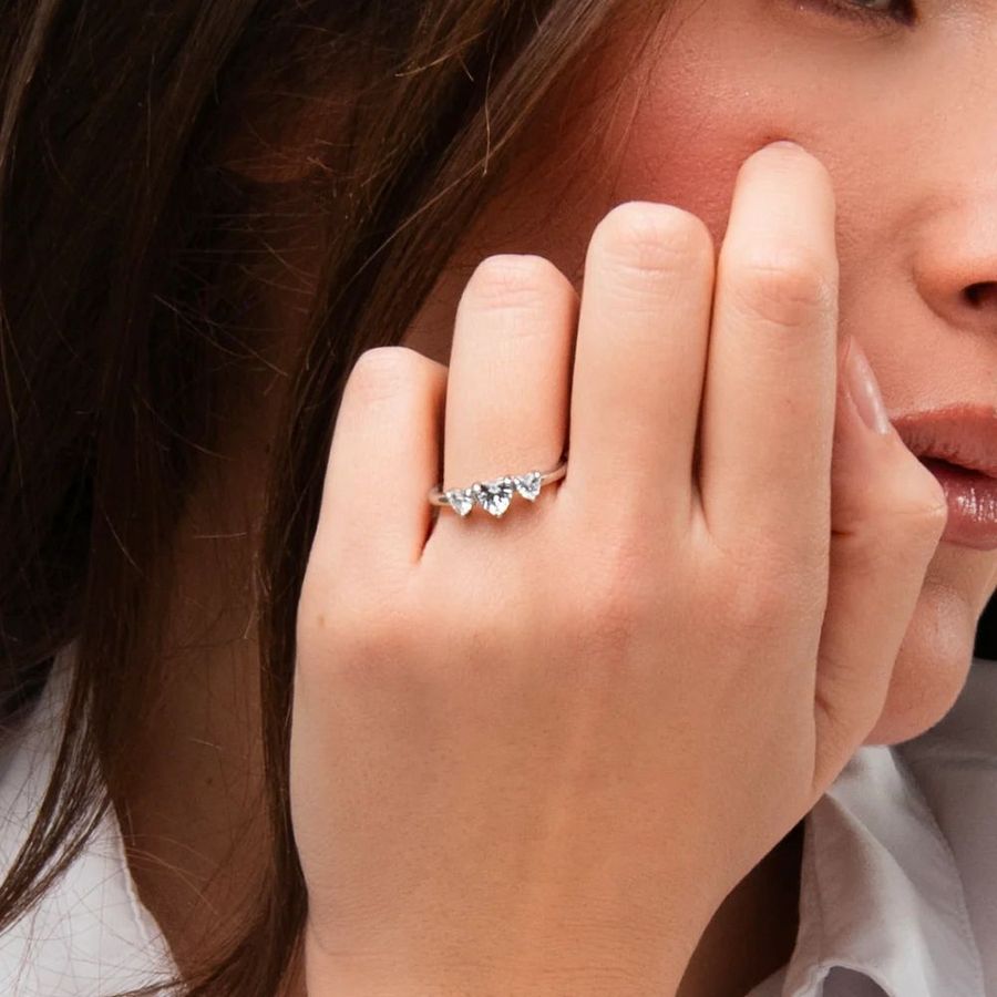 Anello donna tre cuori Luca Barra ANK670 M