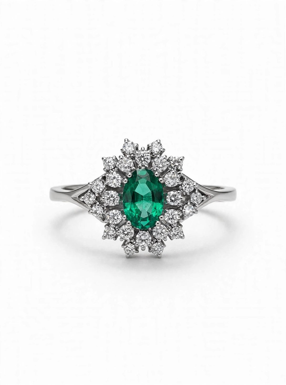 ANELLO CON SMERALDO E BRILLANTI DAVITE DELUCCHI AA 031713 SM