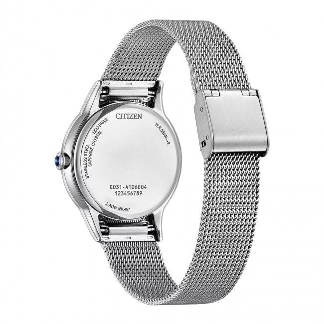 Orologio Citizen Donna Gerbera Ecodrive Maglia Milano e Quadrante Madreperla EM1150-86D