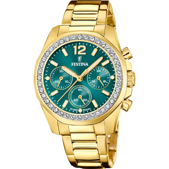 OROLOGIO DA DONNA FESTINA RAINBOW VERDE IN ACCIAIO F20609/6