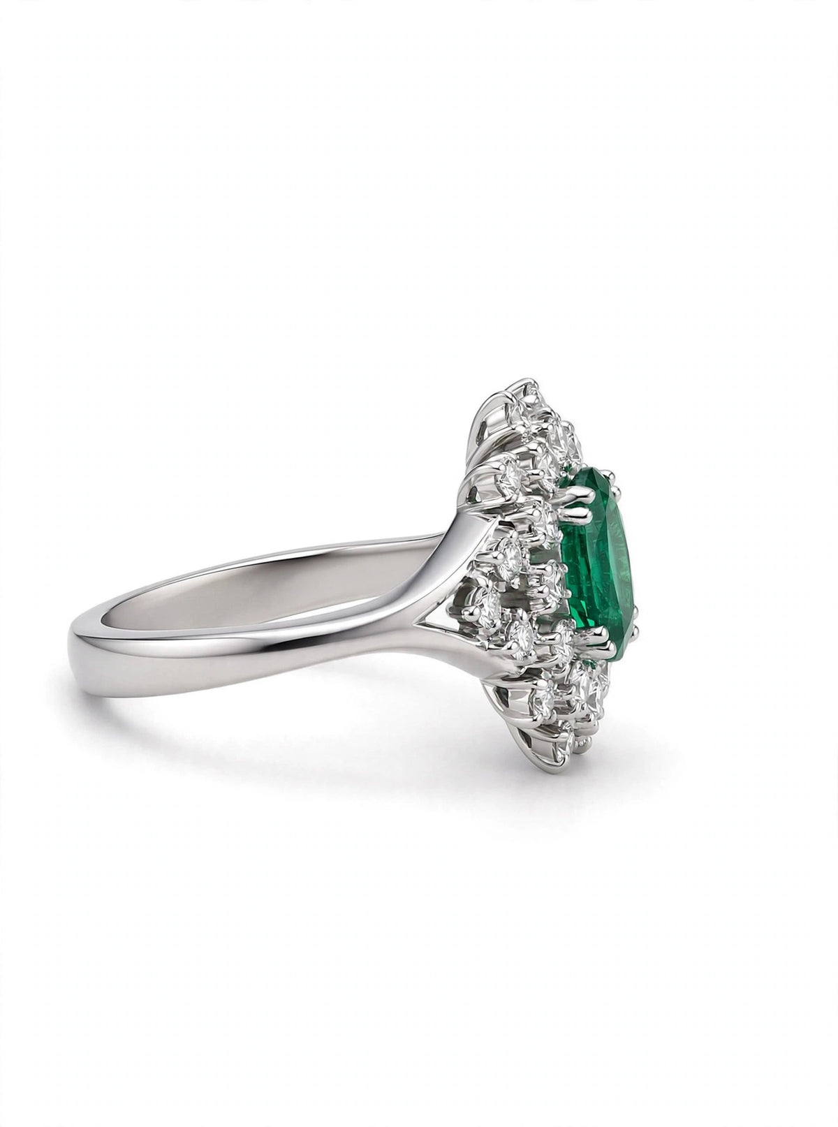 ANELLO CON SMERALDO E BRILLANTI DAVITE   DELUCCHI AA 031713 SM