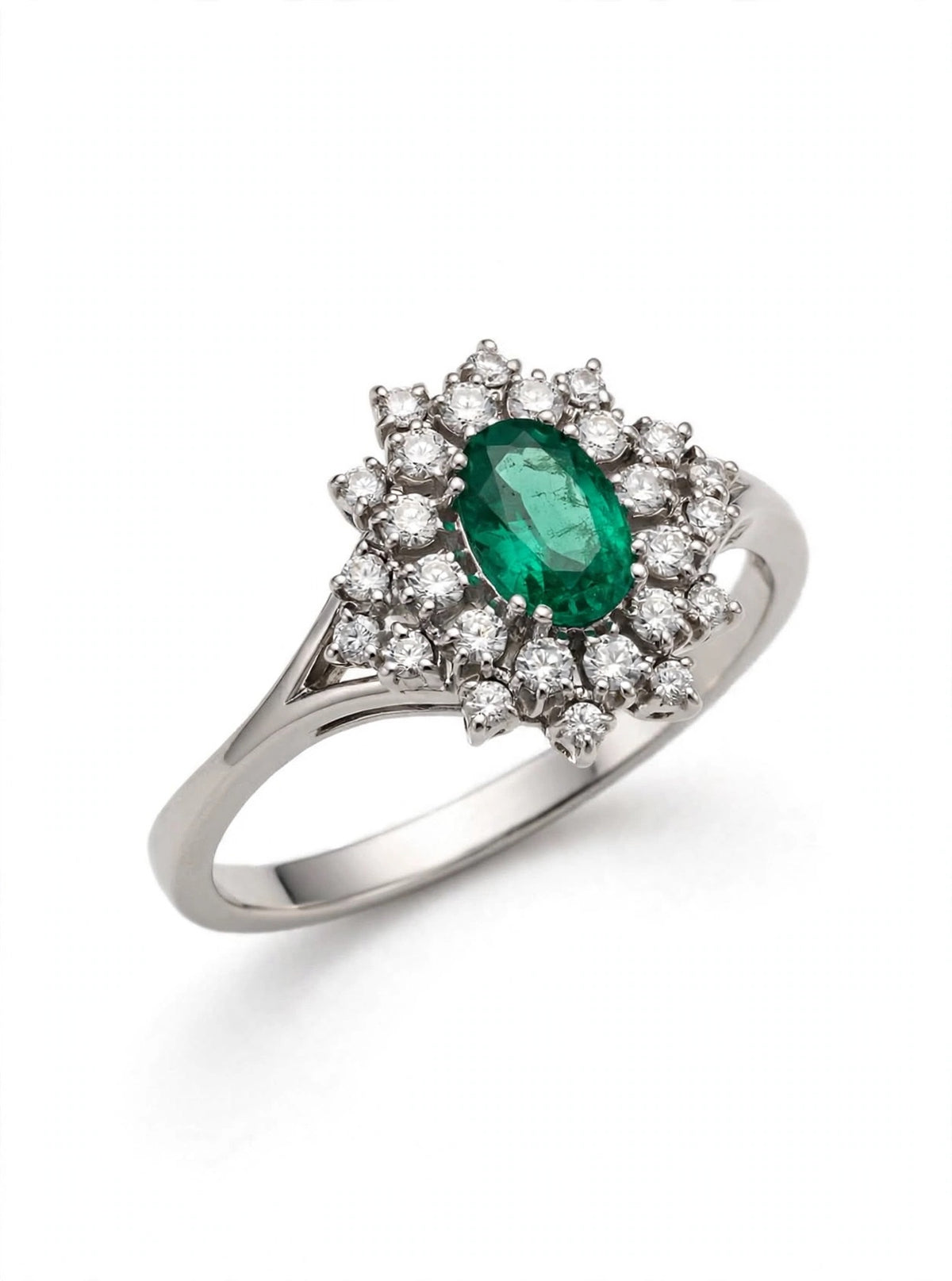 ANELLO CON SMERALDO E BRILLANTI DAVITE   DELUCCHI AA 031713 SM