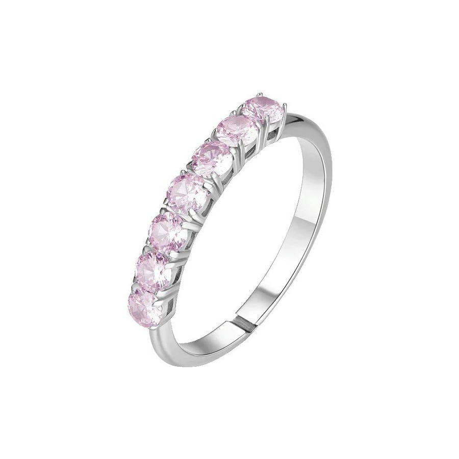 Anello donna con zirconi rosa Luca Barra ANK655 S