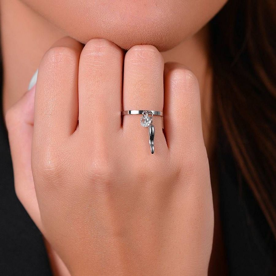 Anello donna corno Luca Barra ANK538