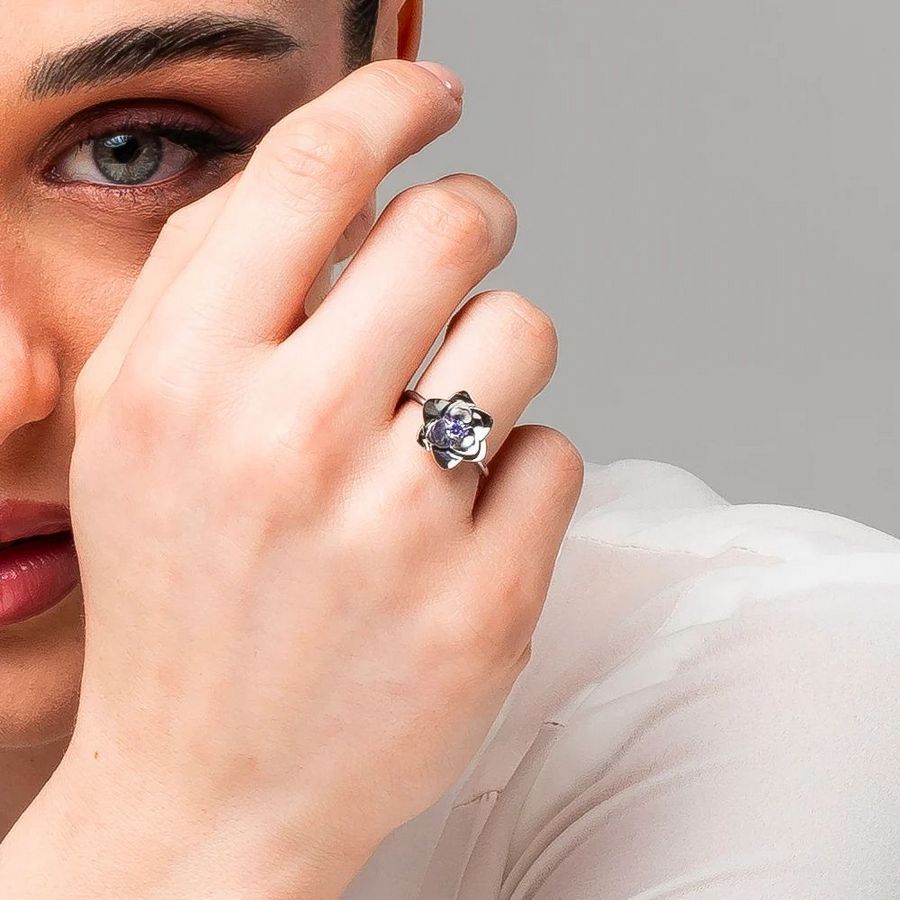 Anello donna fiore Luca Barra ANK679