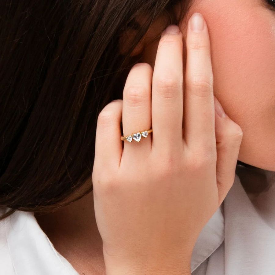 Anello donna tre cuori Luca Barra ANK671 S
