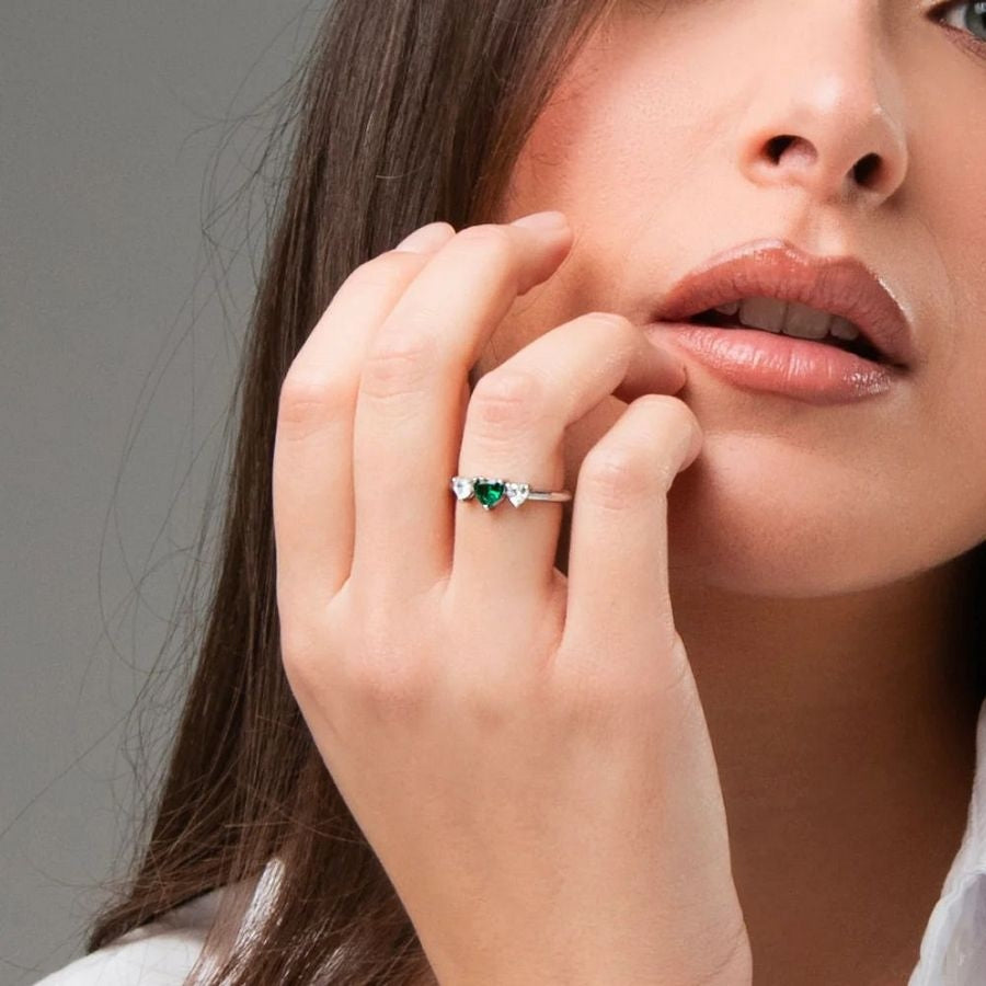 Anello tre cuori donna Luca Barra ANK676 M