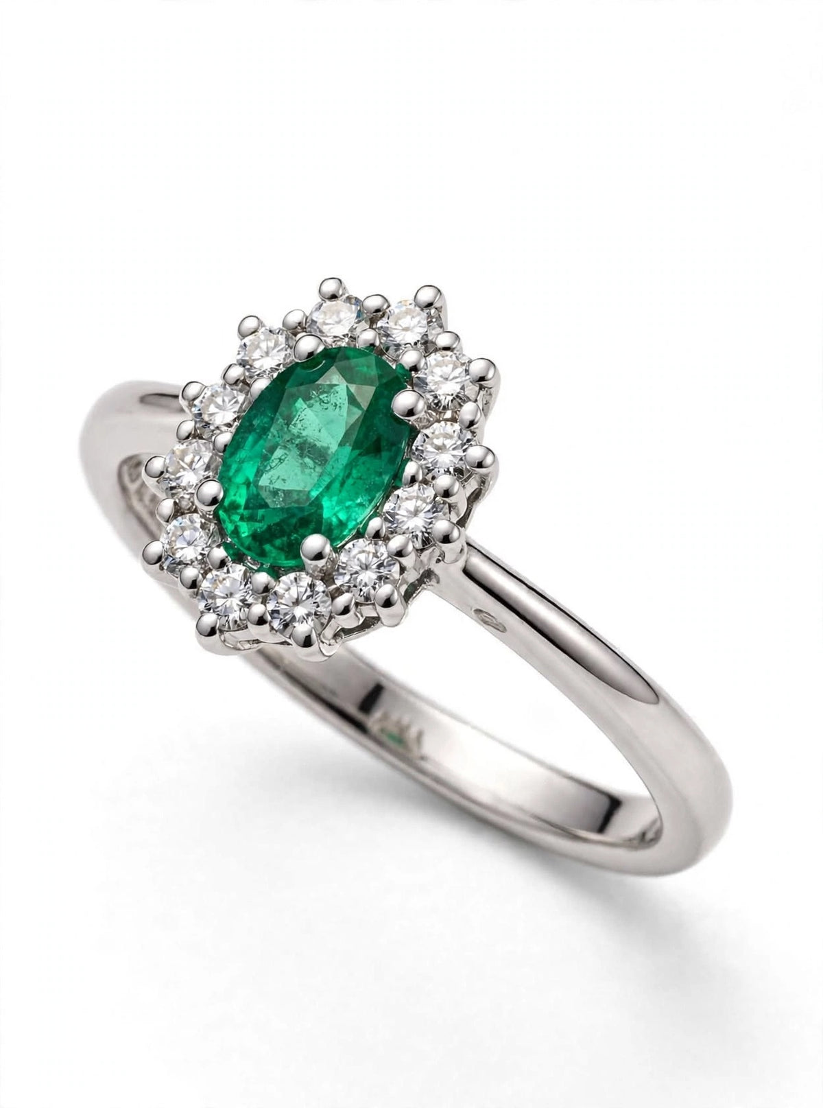 ANELLO CON SMERALDO E BRILLANTI DAVITE   DELUCCHI AA 031655 SM