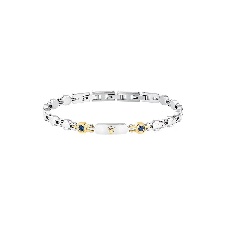 Bracciale Uomo Maserati in Acciaio Bicolore e Zaffiri Lab Grown JM335AXO11