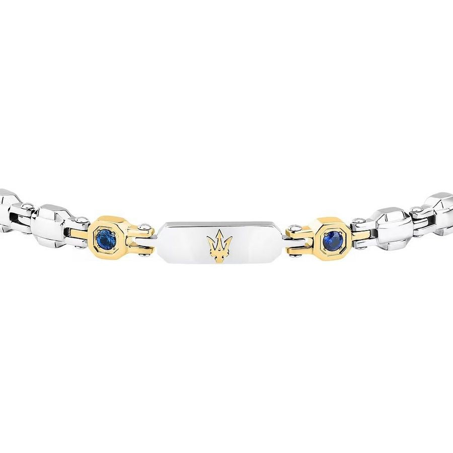 Bracciale Uomo Maserati in Acciaio Bicolore e Zaffiri Lab Grown JM335AXO11