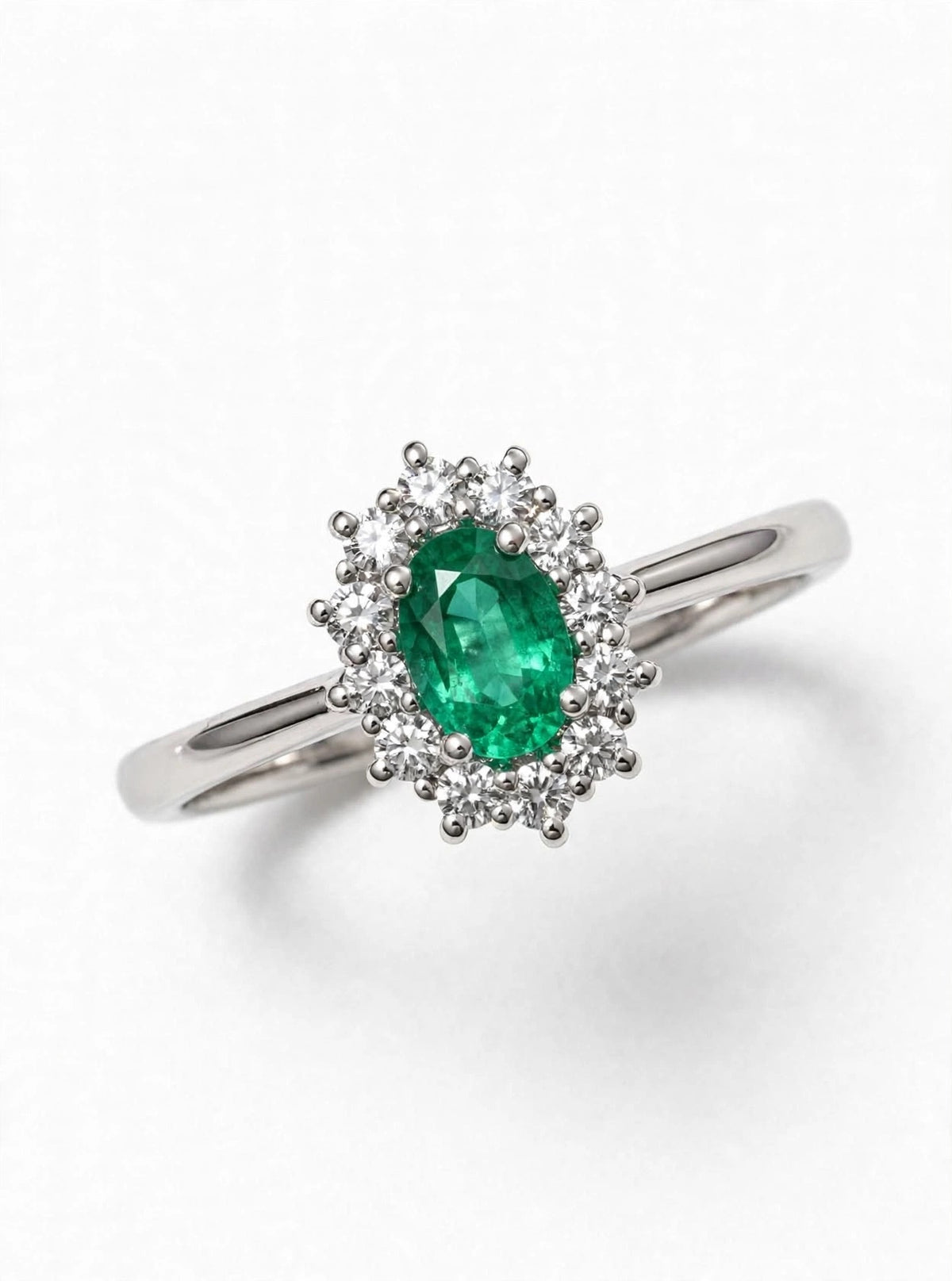 ANELLO CON SMERALDO E BRILLANTI DAVITE   DELUCCHI AA 031655 SM