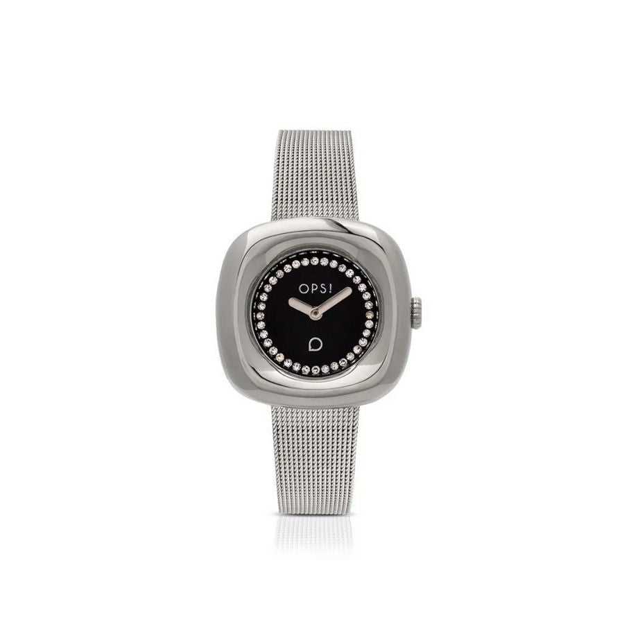 Orologio Donna Ops Curvy Acciaio Quarzo Solo Tempo Nero OPSPW-1078