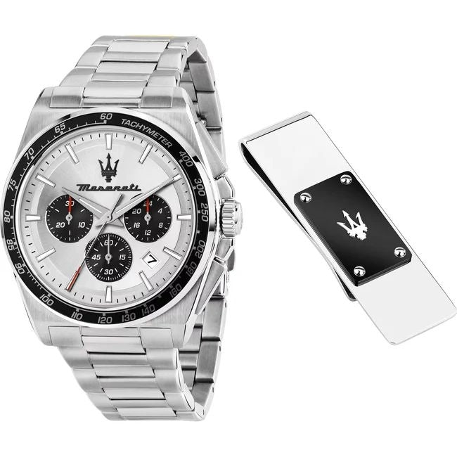 Orologio uomo cronografo Maserati quadrante argento