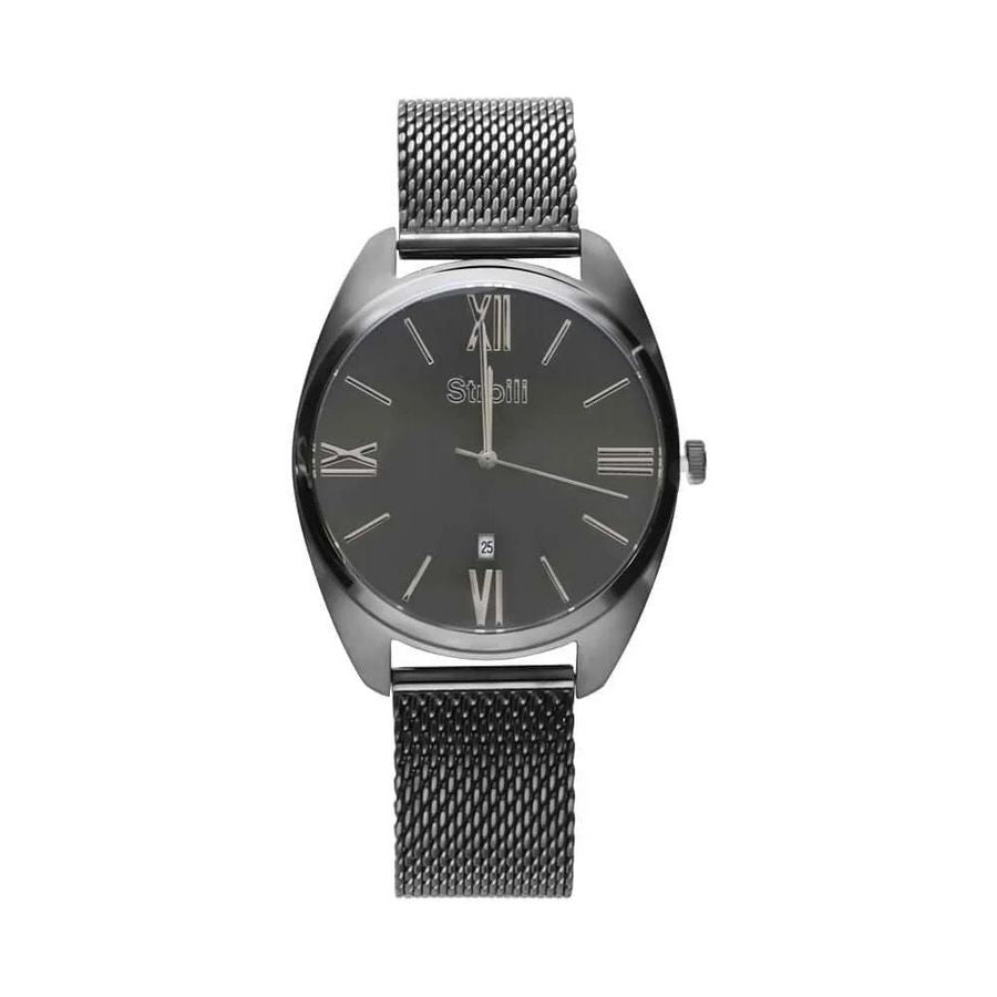 Stroili Orologio Acciaio Antracite Solo Tempo Uomo Monaco 1663583
