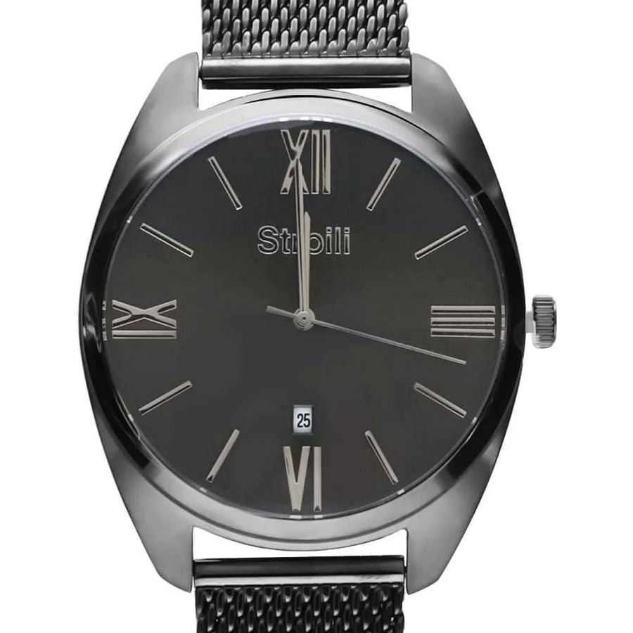 Stroili Orologio Acciaio Antracite Solo Tempo Uomo Monaco 1663583